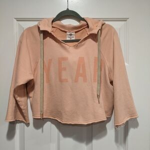 Peach Cropped "Year Of Ours" Anthropologie Hoodie!